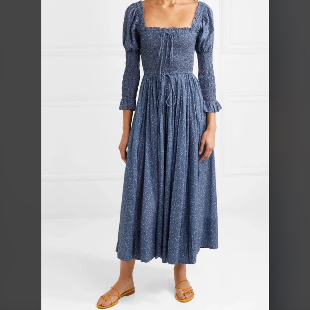 DÔEN Bijou Dress in Midblue California Wildflower, XS